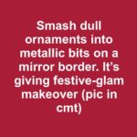 Crack garden pots and rebuild them into layered mini planters. This is a top-tier holiday upcycle