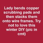 Lady threads 50 colorful hollow plastic eggs onto thick bare yard branches. This idea is taking over the internet for living room decor!