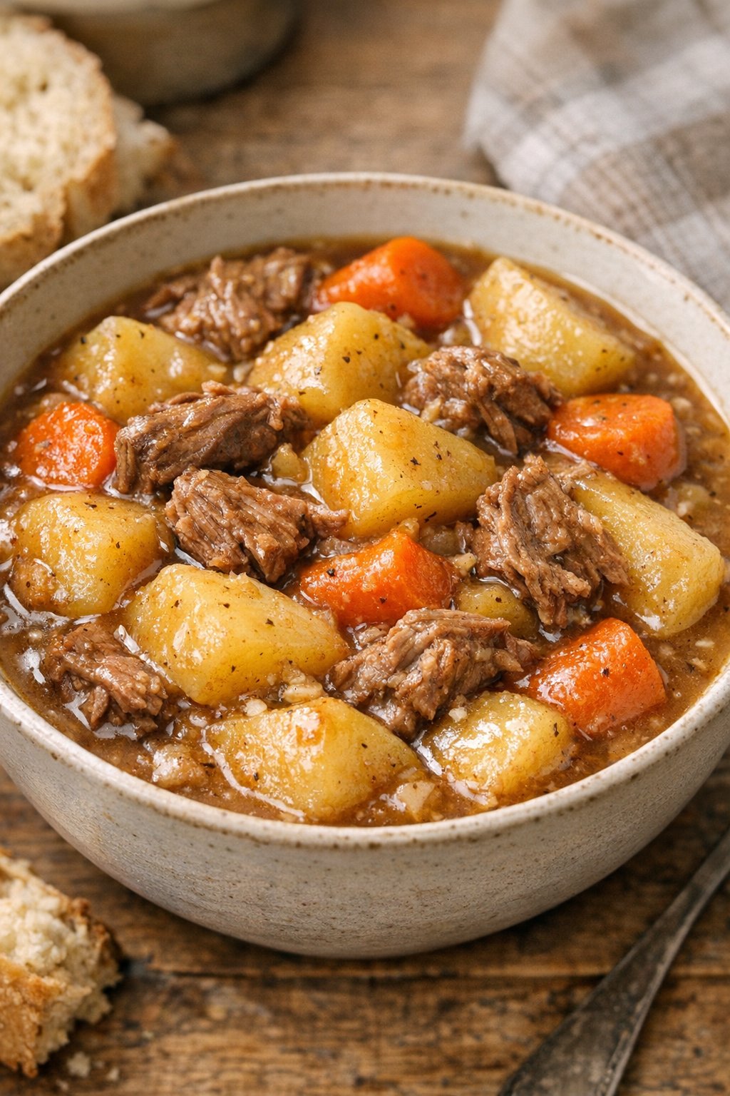 Potato beef stew variation with carrots